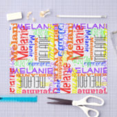 Personalisierter Individuelle Name Collage farbenf Seidenpapier (Handwerk)