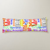 Personalisierter Individuelle Name Collage farbenf Seitenschläferkissen (Rückseite)