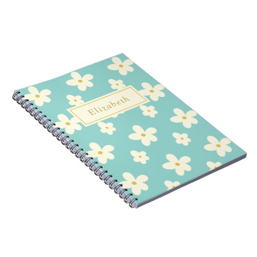 Personalisierter Individuelle Name Daisy Floral Ni Notizblock (Rechte Seite)