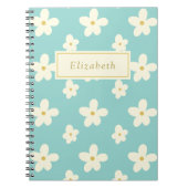 Personalisierter Individuelle Name Daisy Floral Ni Notizblock (Vorderseite)
