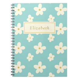 Personalisierter Individuelle Name Daisy Floral Ni Notizblock