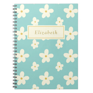 Personalisierter Individuelle Name Daisy Floral Ni Notizblock