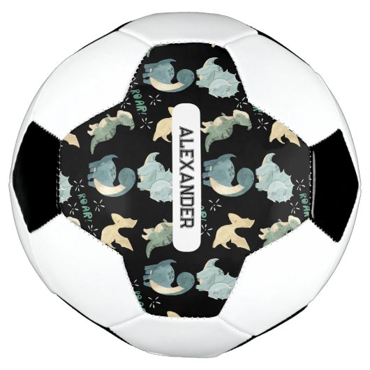 Personalisierter Individuelle Name Dinosaurier Fußball (Gedreht)