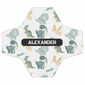 Personalisierter Individuelle Name Dinosaurier Fußball (Flach)