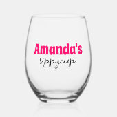 Personalisierter Individuelle Name-Diskettenlaufwe Weinglas Ohne Stiel (Vorderseite)