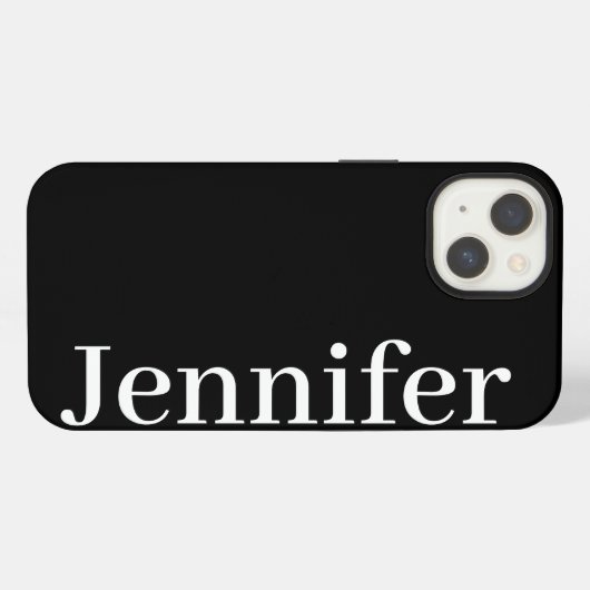 Personalisierter Individuelle Name Einfach Elegant iPhone Hülle (Rückseite (Horizontal))