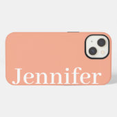Personalisierter Individuelle Name Einfach Elegant iPhone Hülle (Rückseite (Horizontal))