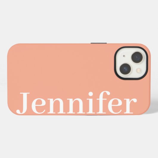 Personalisierter Individuelle Name Einfach Elegant iPhone Hülle (Rückseite (Horizontal))
