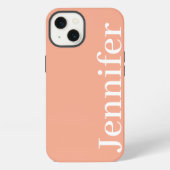 Personalisierter Individuelle Name Einfach Elegant iPhone Hülle (Rückseite)
