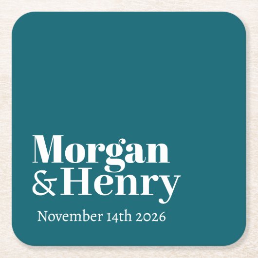 Personalisierter Individuelle Name Einfach Moderne Rechteckiger Pappuntersetzer (Vorderseite)