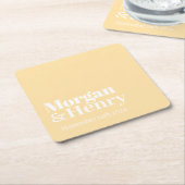 Personalisierter Individuelle Name Einfach Moderne Rechteckiger Pappuntersetzer (angewinkelt)