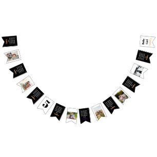 Personalisierter Individuelle Name Foto Stilvoll m Wimpelkette