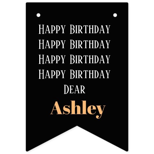 Personalisierter Individuelle Name Foto Stilvoll m Wimpelkette (Dritte Fahne)