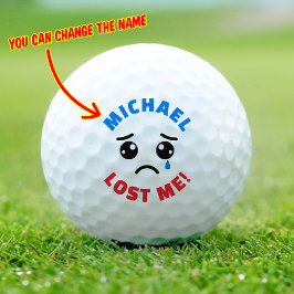 Personalisierter Individuelle Name Funny Love Golf Golfball