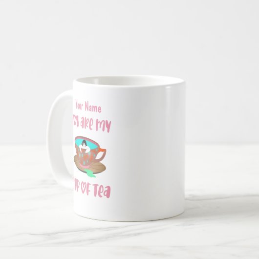 Personalisierter Individuelle Name Funny Niedlich Kaffeetasse (Vorderseite Links)