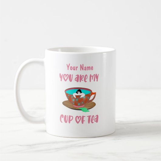 Personalisierter Individuelle Name Funny Niedlich Kaffeetasse (Links)