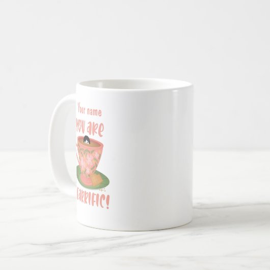 Personalisierter Individuelle Name Funny Niedlich Kaffeetasse (Vorderseite Links)