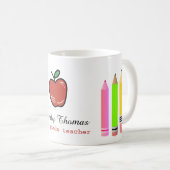 Personalisierter Individuelle Name für Lehrer Kaffeetasse (VorderseiteRechts)