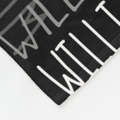 Personalisierter Individuelle Name für Schwarze un Fleecedecke (Ecke)