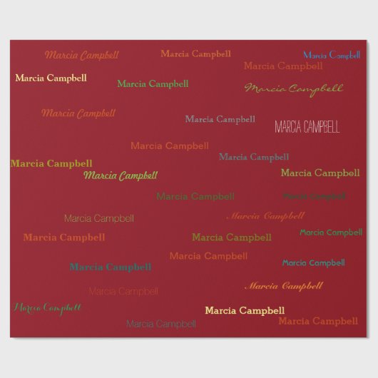 personalisierter individuelle Name Geschenkpapier (Flach)