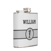 Personalisierter Individuelle Name Golfer Geschenk Flachmann (Rechts)