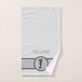 Personalisierter Individuelle Name Golfer - Golfpl Handtuch