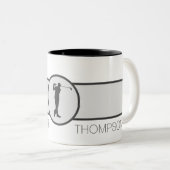 Personalisierter Individuelle Name Golfer Zweifarbige Tasse (VorderseiteRechts)