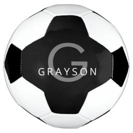 Personalisierter Individuelle Name Initial Black G Fußball