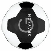 Personalisierter Individuelle Name Initial Black G Fußball (Vorderseite)
