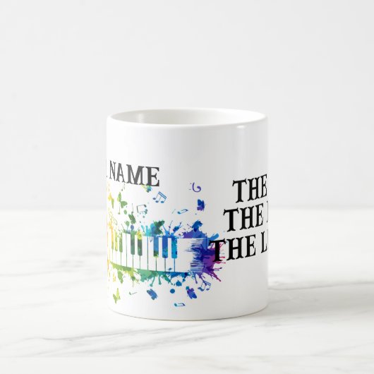 Personalisierter individuelle Name klein für Piani Kaffeetasse (Mittel)