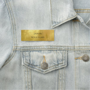 Personalisierter Individuelle Name Metallic Gold Namensschild