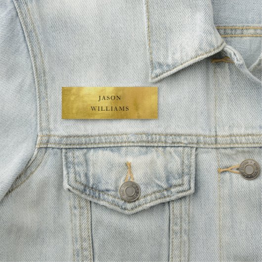 Personalisierter Individuelle Name Metallic Gold Namensschild (Beispiel)