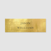 Personalisierter Individuelle Name Metallic Gold Namensschild (Vorderseite)