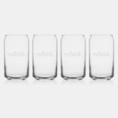 Personalisierter Individuelle Name Minimal Monogra Dosenglas (Hinten)