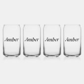 Personalisierter Individuelle Name Minimal Monogra Dosenglas (Vorderseite)