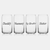 Personalisierter Individuelle Name Minimal Monogra Dosenglas (Vorderseite)