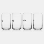 Personalisierter Individuelle Name Minimal Monogra Dosenglas (Links)