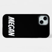 Personalisierter Individuelle Name Minimale iPhone Hülle (Rückseite (Horizontal))
