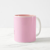 Personalisierter Individuelle Name Minimale Monogr Zweifarbige Tasse (VorderseiteRechts)