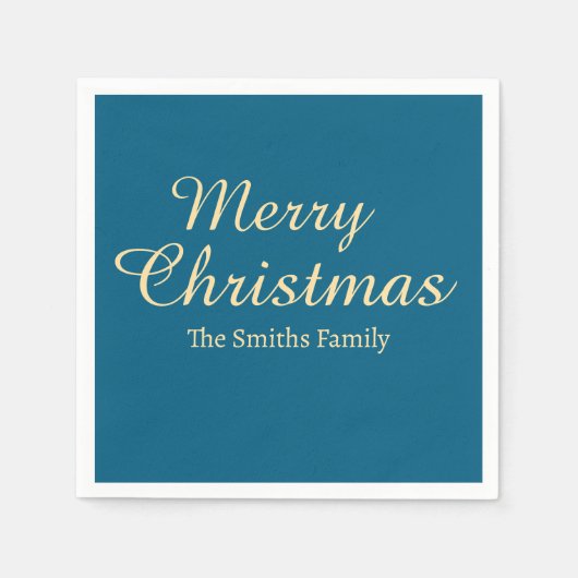 Personalisierter Individuelle Name Moderne frohe W Serviette (Vorderseite)