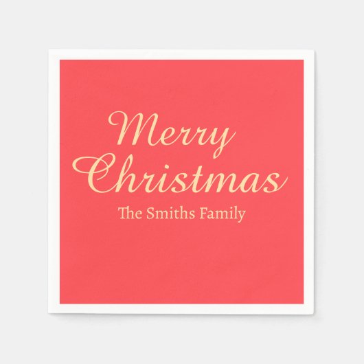 Personalisierter Individuelle Name Moderne frohe W Serviette (Vorderseite)