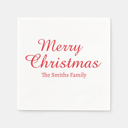 Personalisierter Individuelle Name Moderne frohe W Serviette (Vorderseite)