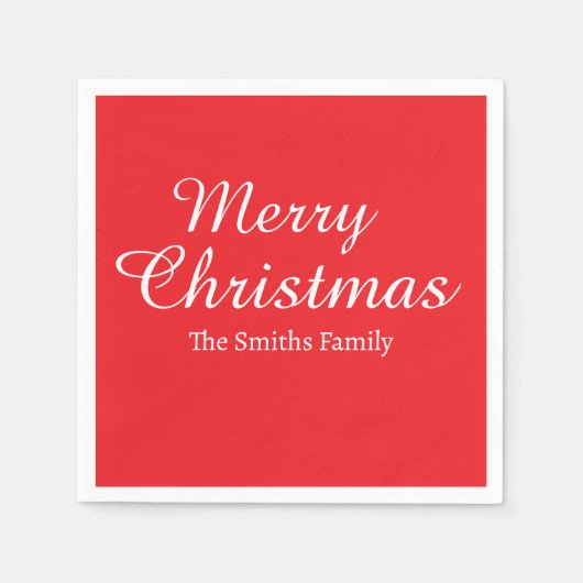 Personalisierter Individuelle Name Moderne frohe W Serviette (Vorderseite)