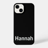 Personalisierter Individuelle Name Moderner Minima iPhone Hülle (Rückseite)