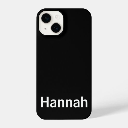 Personalisierter Individuelle Name Moderner Minima iPhone Hülle (Rückseite)