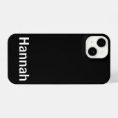 Personalisierter Individuelle Name Moderner Minima iPhone Hülle (Rückseite (Horizontal))