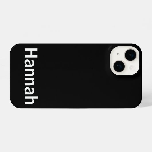 Personalisierter Individuelle Name Moderner Minima iPhone Hülle (Rückseite (Horizontal))
