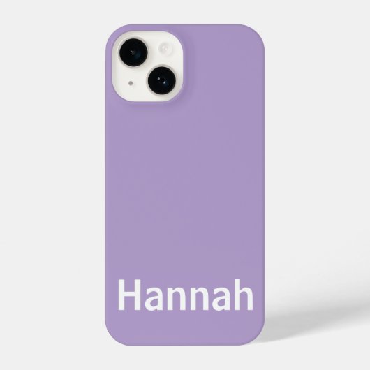 Personalisierter Individuelle Name Moderner Minima iPhone Hülle (Rückseite)