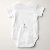 Personalisierter Individuelle Name Monogramm Blume Baby Strampler (Rückseite)