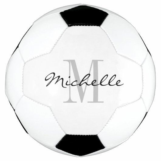 Personalisierter individuelle Name-Monogramm-Fußba Fußball (Vorderseite)